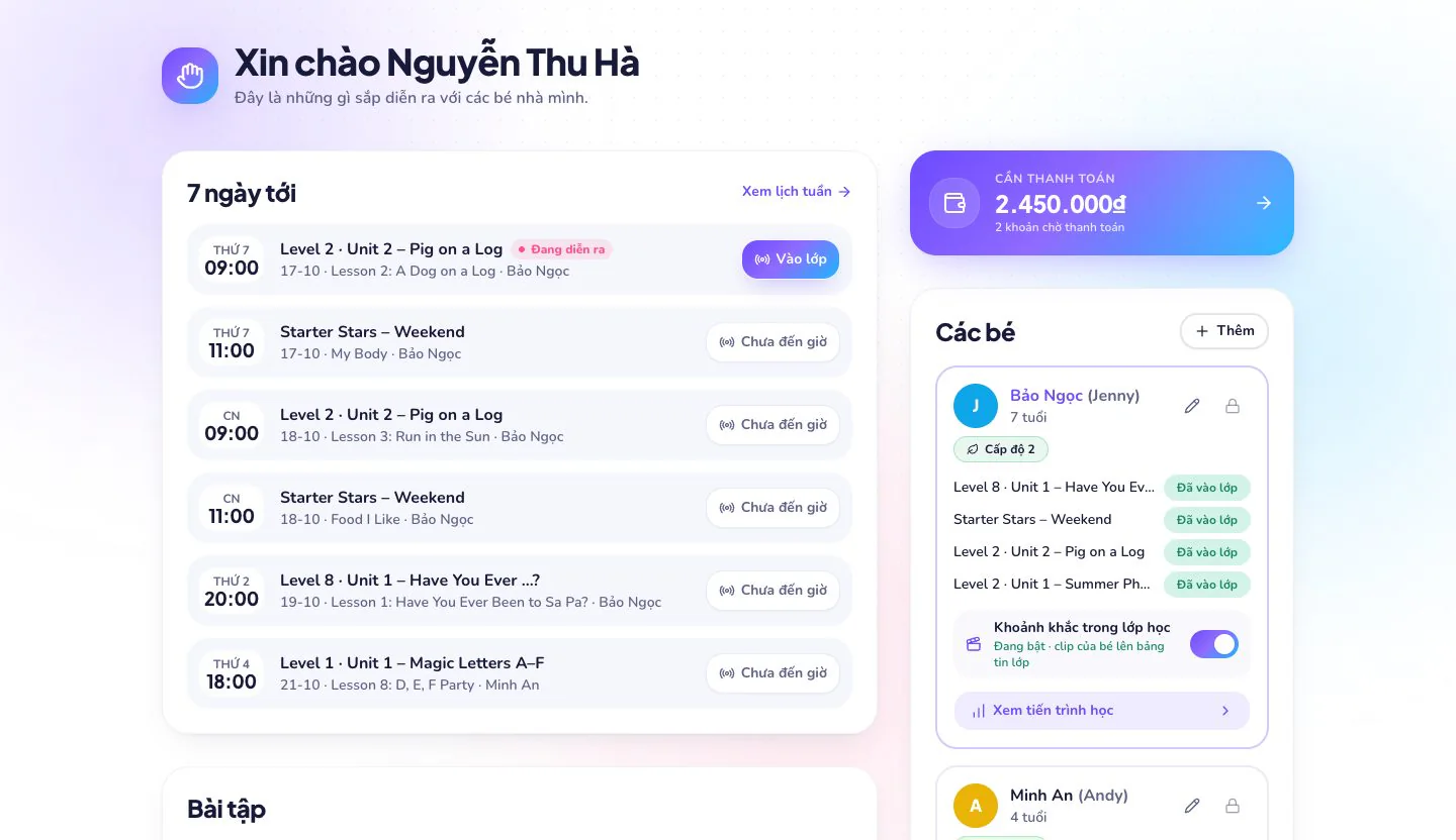 Vào lớp trực tuyến